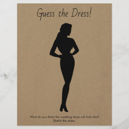 ブライダルシャワーゲームス結婚トレスのスケッチ チラシ