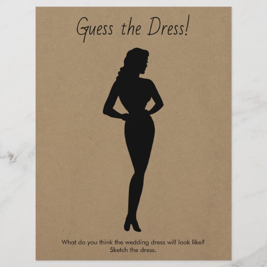 ブライダルシャワーゲームス結婚トレスのスケッチ チラシ (正面)