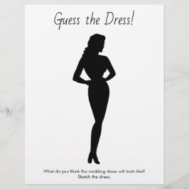 ブライダルシャワーゲームス結婚トレスのスケッチ チラシ