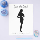 ブライダルシャワーゲームス結婚トレスのスケッチ チラシ (シングル)