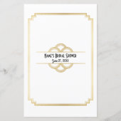 ブライダルシャワーゲームビンゴゲー結婚ムのアールデコ (裏面)