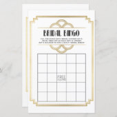 ブライダルシャワーゲームビンゴゲー結婚ムのアールデコ (正面/裏面)