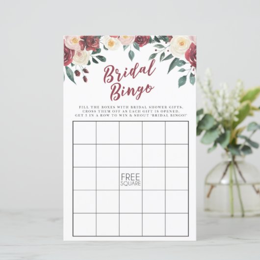 ブライダルシャワーゲームビンゴゲー結婚ムの赤フローラ (スタンド正面)