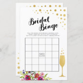 ブライダルシャワーゲームビンゴゲー結婚ムシャンパン (正面/裏面)