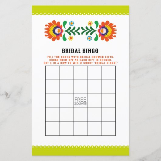 ブライダルシャワーゲームビンゴゲー結婚ムズフィエスタ (正面)