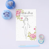 ブライダルシャワーゲームピンクのフローラはドレスを推測 チラシ (シングル)