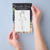 ブライダルシャワーゲームフローラはドレスカードを推測 チラシ (ハンドル)