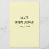 ブライダルシャワーゲームブライドをよく知っている (裏面)