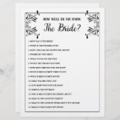 ブライダルシャワーゲームブライドをよく知っている (正面/裏面)