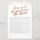 ブライダルシャワーゲームブライドをよく知っている (正面)