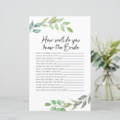 ブライダルシャワーゲームブライドをよく知っている (スタンド正面)