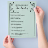 ブライダルシャワーゲームブライドをよく知っている チラシ (手)