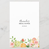 ブライダルシャワーゲームブライド柑橘類フローラを知る チラシ (裏面)