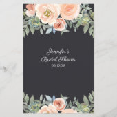 ブライダルシャワーゲームワードサーチパステルピーチフローラ (裏面)