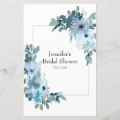 ブライダルシャワーゲームワードサーチパステルブルーバラ (裏面)