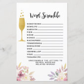 ブライダルシャワーゲームワードスクランブルゲームシャンパン (正面)