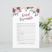 ブライダルシャワーゲームワードスクランブルゲームレッドフローラ (スタンド正面)