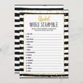 ブライダルシャワーゲームワードスクランブル 招待状 (正面/裏面)