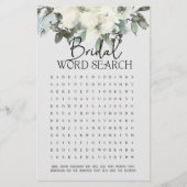 ブライダルシャワーゲームワード検索アイボリーホワイトフローラ (正面)