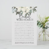 ブライダルシャワーゲームワード検索アイボリーホワイトフローラ (スタンド正面)