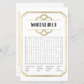 ブライダルシャワーゲームワード検索ゲームアールデコ1920 (正面/裏面)