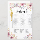 ブライダルシャワーゲームワード検索ゲームシャンパン (正面/裏面)