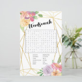 ブライダルシャワーゲームワード検索ゲームピンクフローラ (スタンド正面)