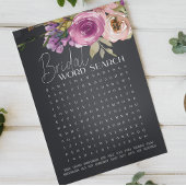 ブライダルシャワーゲームワード検索ダスティピンクパープル