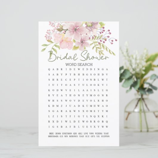 ブライダルシャワーゲームワード検索ピンク赤面Magnolia (スタンド正面)