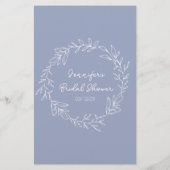 ブライダルシャワーゲームワード検索ペリウィンクル花 (裏面)