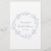 ブライダルシャワーゲームワード検索ペリウィンクル花 (裏面)