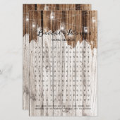 ブライダルシャワーゲームワード検索素朴ウッドランタン (正面/裏面)