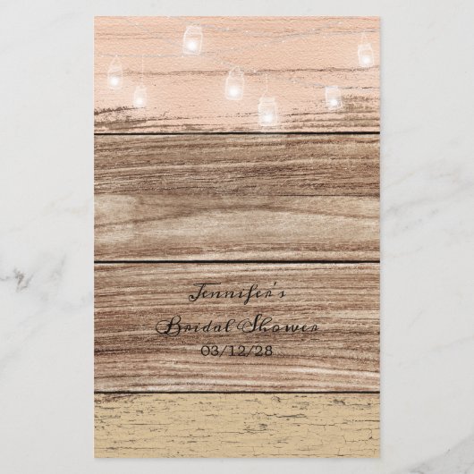 ブライダルシャワーゲームワード検索素朴ウッドランタン (裏面)