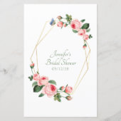 ブライダルシャワーゲームワード検索赤面バラ (裏面)