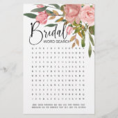 ブライダルシャワーゲームワード検索赤面ピンクローズ (正面)