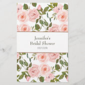 ブライダルシャワーゲームワード検索赤面ピンクローズ (裏面)