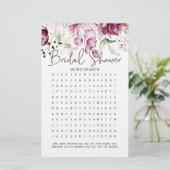 ブライダルシャワーゲームワード検索Peoniesピンクフローラ (スタンド正面)