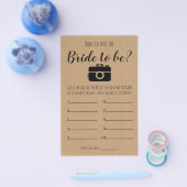 ブライダルシャワーゲーム何歳の花嫁カード チラシ (シングル)