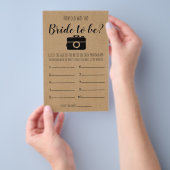 ブライダルシャワーゲーム何歳の花嫁カード チラシ (ハンドル)