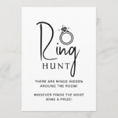 ブライダルシャワーゲーム写真とリングや輪狩りカード 招待状 (裏面)