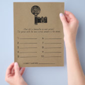 ブライダルシャワーゲーム年齢を推測結婚する チラシ (手)