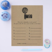 ブライダルシャワーゲーム年齢を推測結婚する チラシ (シングル)