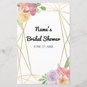 ブライダルシャワーゲーム彼は彼女がゲームフローラを言った (裏面)