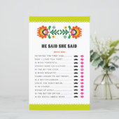 ブライダルシャワーゲーム彼は彼女はゲームフィエスタと言った (スタンド正面)