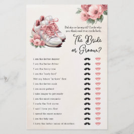 ブライダルシャワーゲーム彼は彼女はフローラスニーカーと言った