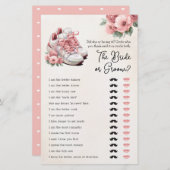 ブライダルシャワーゲーム彼は彼女はフローラスニーカーと言った (正面/裏面)