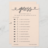 ブライダルシャワーゲーム彼は彼女は推測を言った (正面/裏面)