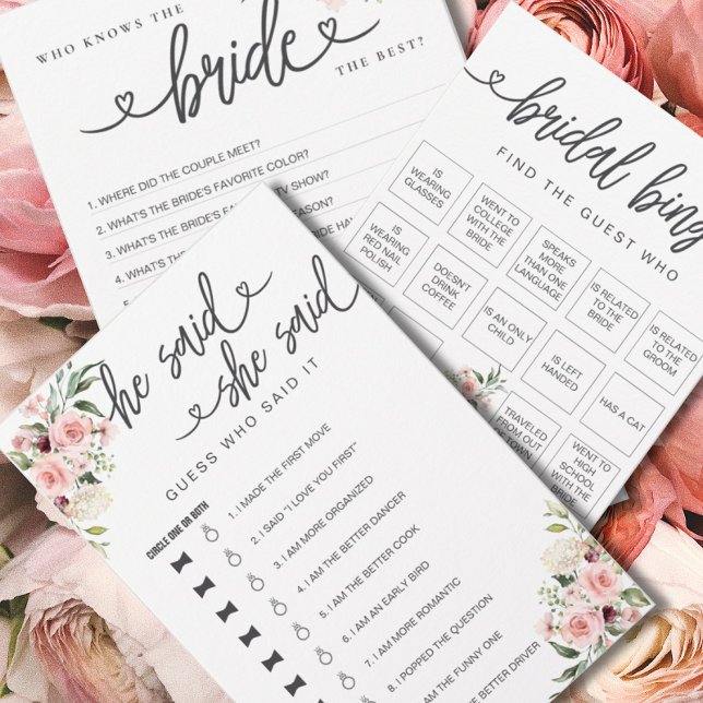 ブライダルシャワーゲーム彼は彼女は推測を言った (クリエイターアップロード済み)