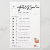 ブライダルシャワーゲーム彼は彼女は推測アペロールと言った (正面)