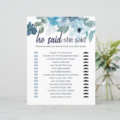 ブライダルシャワーゲーム彼は彼女は青いバラを言った (スタンド正面)